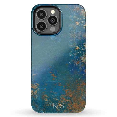 Patina Effect Custom Initials iPhone Case